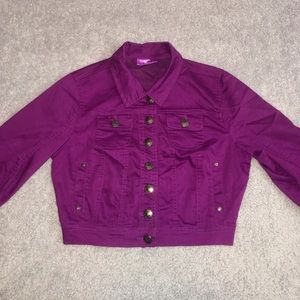 Adorable purple jacket girls size medium NWOT